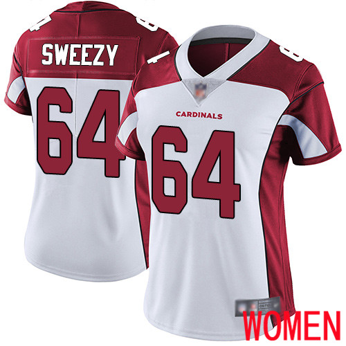 Arizona Cardinals Limited White Women J.R. Sweezy Road Jersey NFL Football #64 Vapor Untouchable